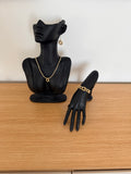 Ensemble en or plaqué 14k avec pendentif