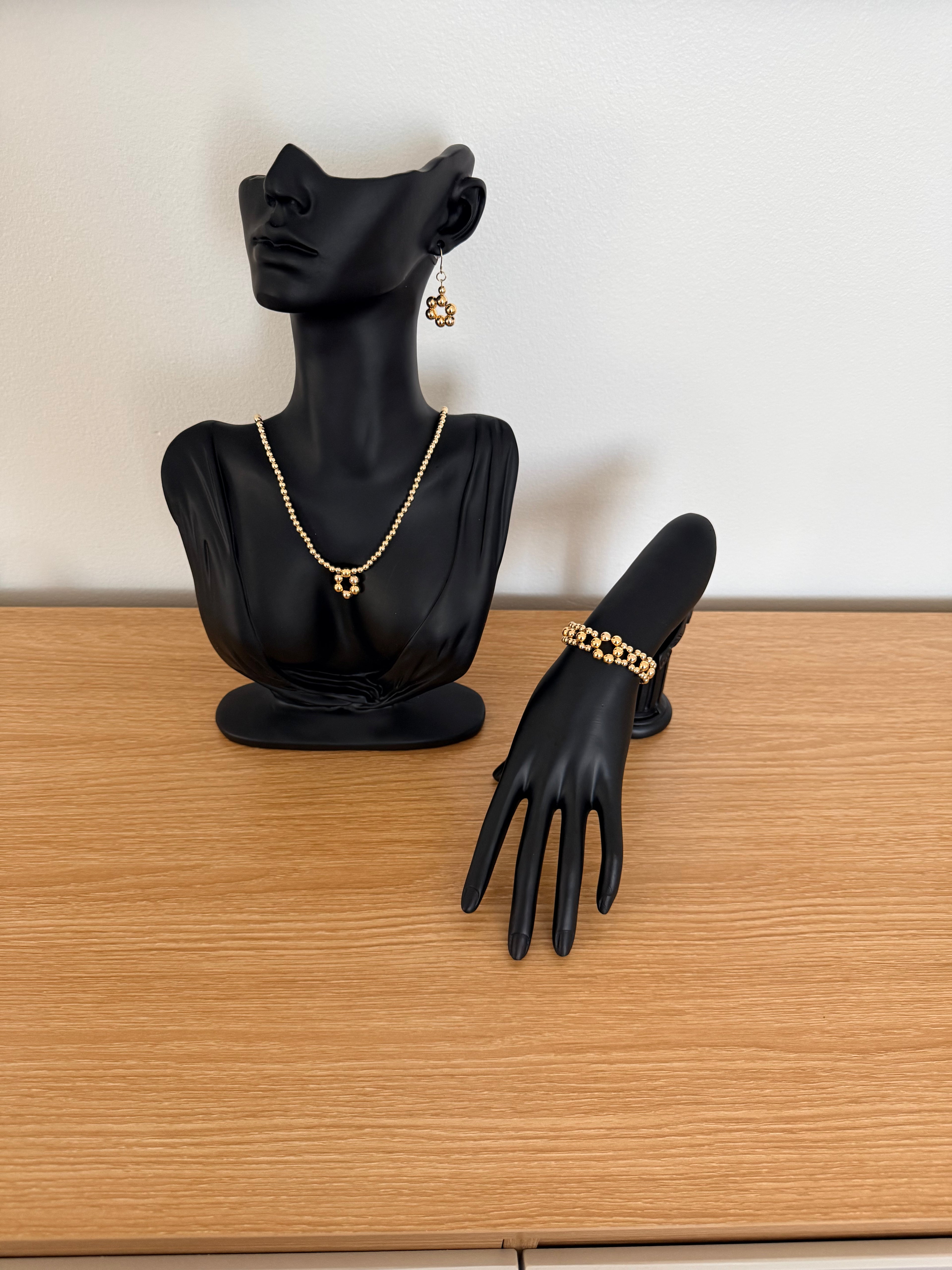 Ensemble en or plaqué 14k avec pendentif