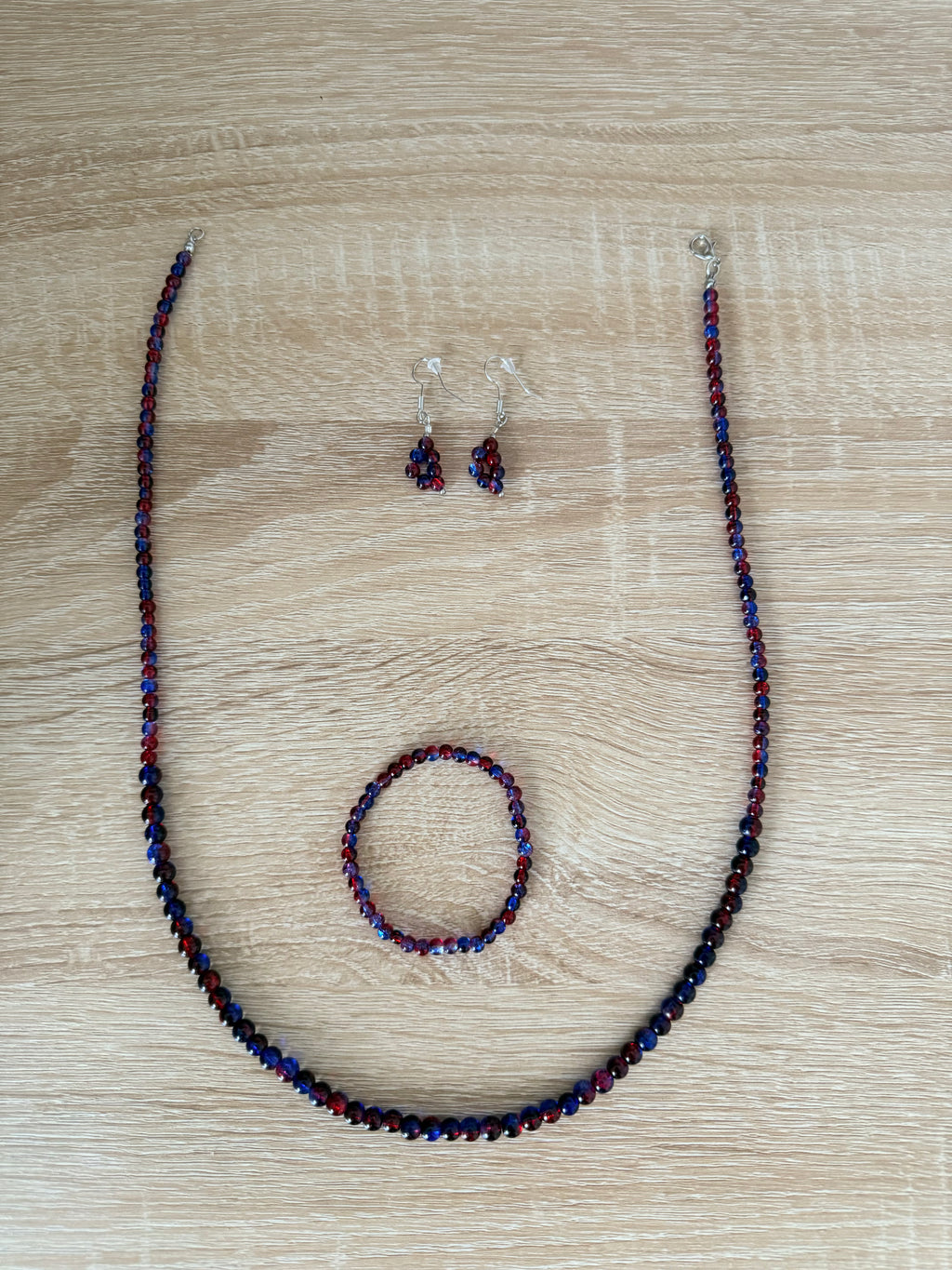 Ensemble  en verre craquelé