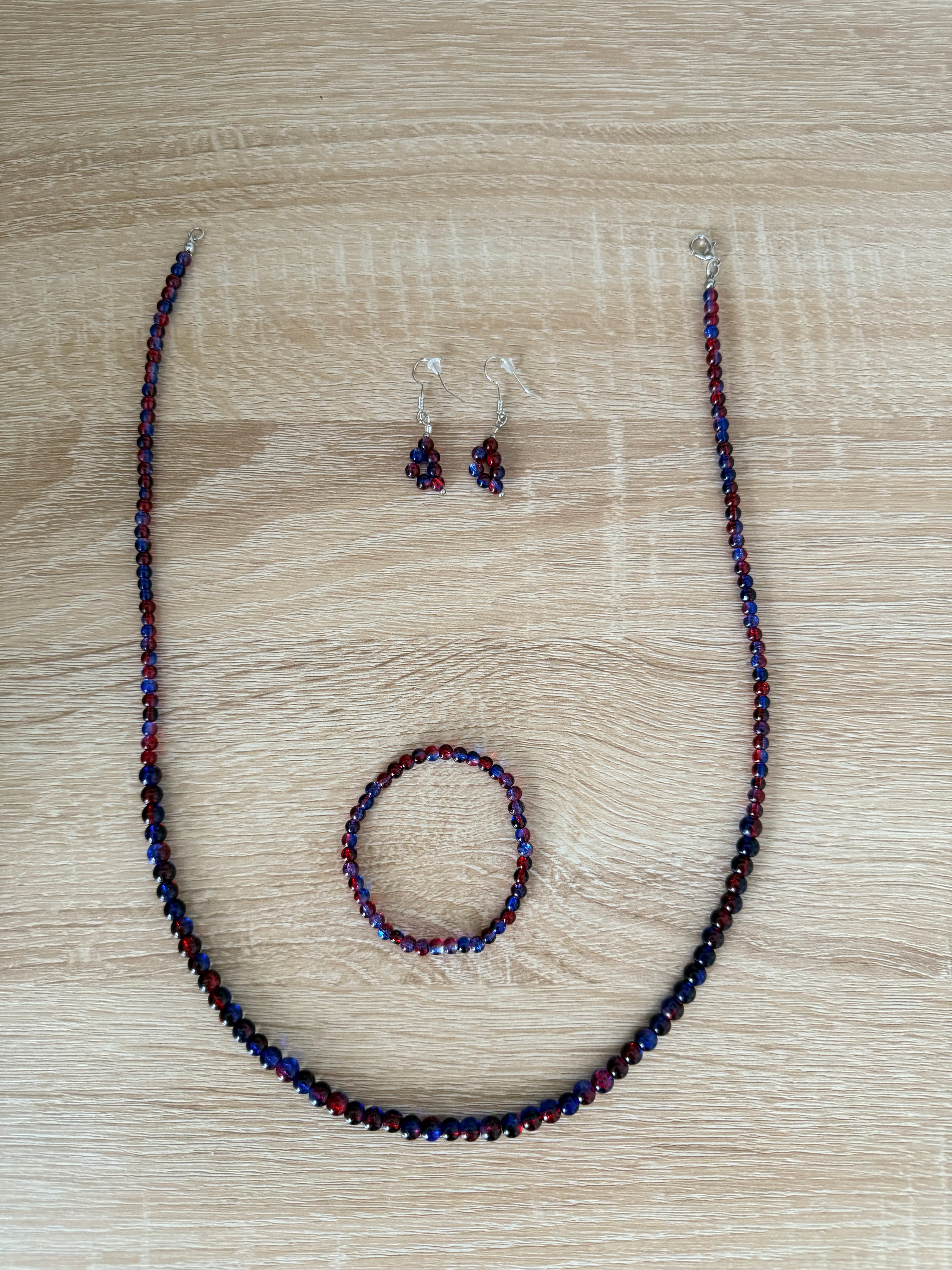 Ensemble  en verre craquelé