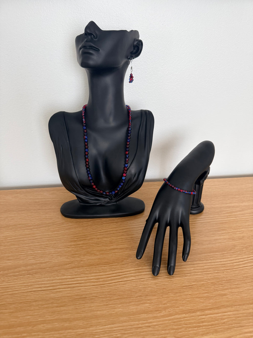 Ensemble  en verre craquelé